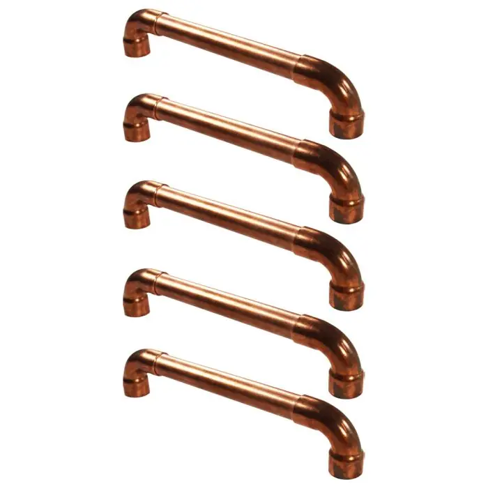 Lot de 5 Poignées simple en Cuivre - Entraxe 492 mm - Ø14 - Arcanaute Expédition Rapide