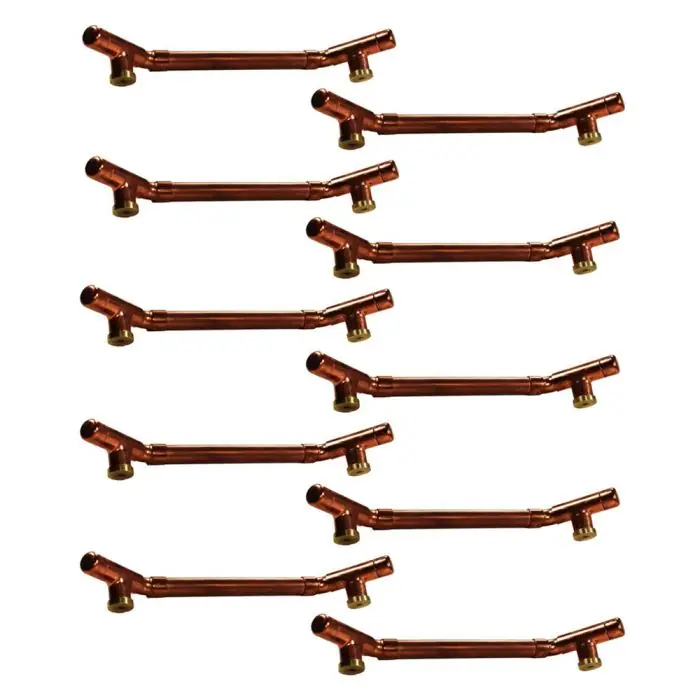 Lot de 10 Poignées élégantes en Cuivre - Entraxe 160 mm - Ø12 - Arcanaute Promotion Saisonnière