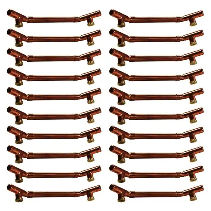 Marque Lot de 20 Poignées élégantes en Cuivre - Entraxe 160 mm - Ø12 - Arcanaute