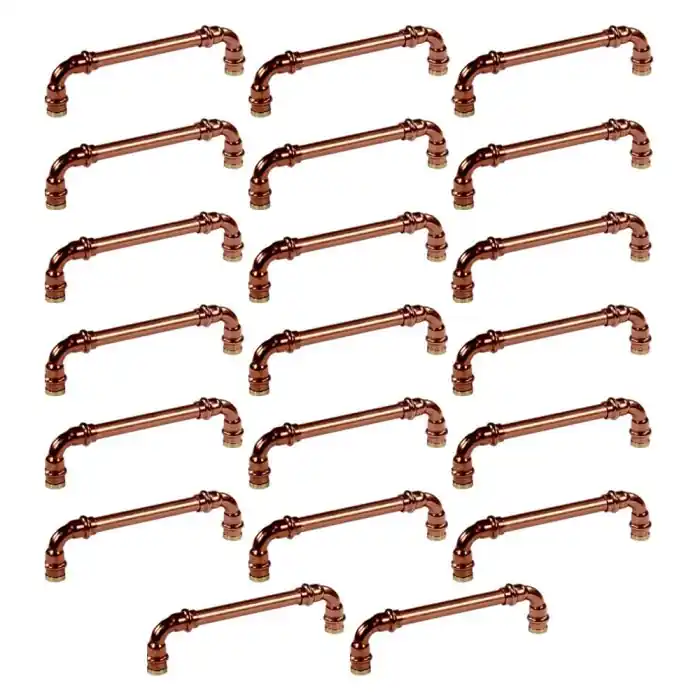 Populaire Lot de 20 Poignées de meuble cuivre "Vintage-Rétro" - Entraxe 160 mm - Ø12 mm - Arcanaute