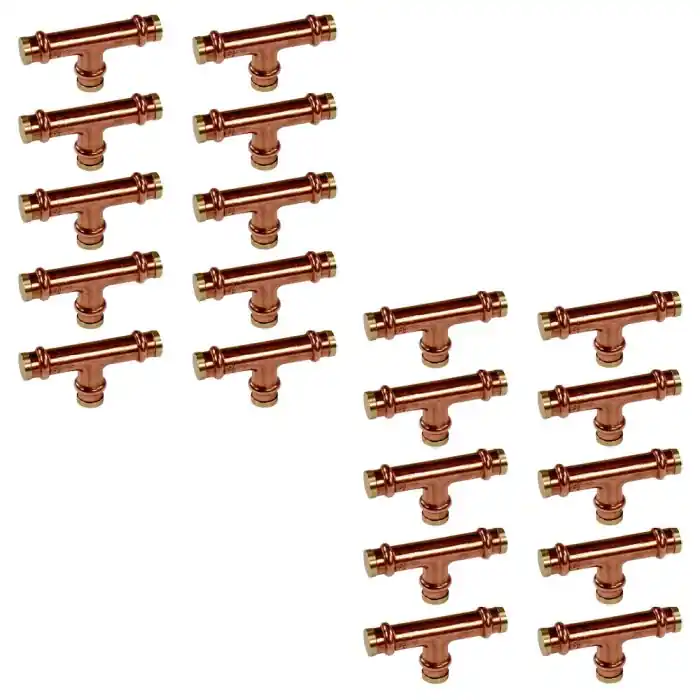 Meilleure Vente Lot de 20 Boutons de meuble cuivre et laiton "Vintage - Retro" - Arcanaute