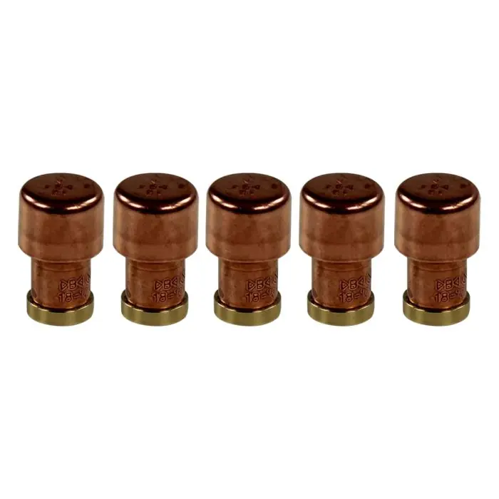 Lot de 5 Mini boutons de meuble cuivre "Industriel" Ø18 - Arcanaute Quantité Limitée