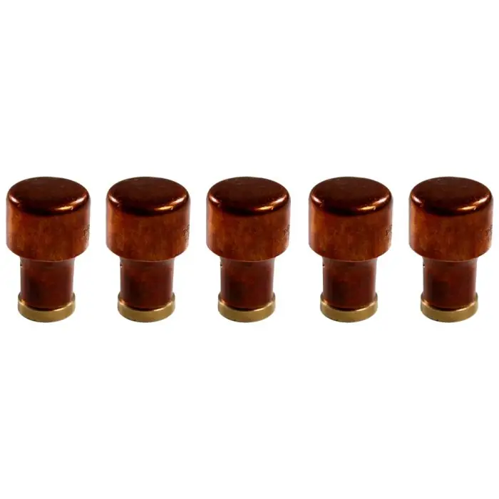 Lot de 5 Boutons de meuble en cuivre "Industriel" Ø22 - Arcanaute Paiement Sécurisé