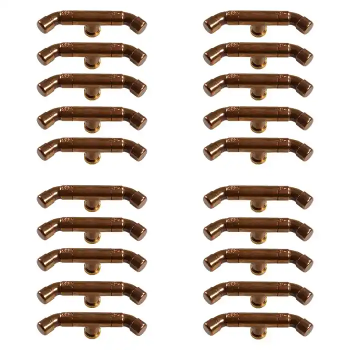 Lot de 20 Boutons de meuble 95 mm "Rétro GM" Cuivre/Laiton Industriel - Ø16 mm - Arcanaute Bon Plan