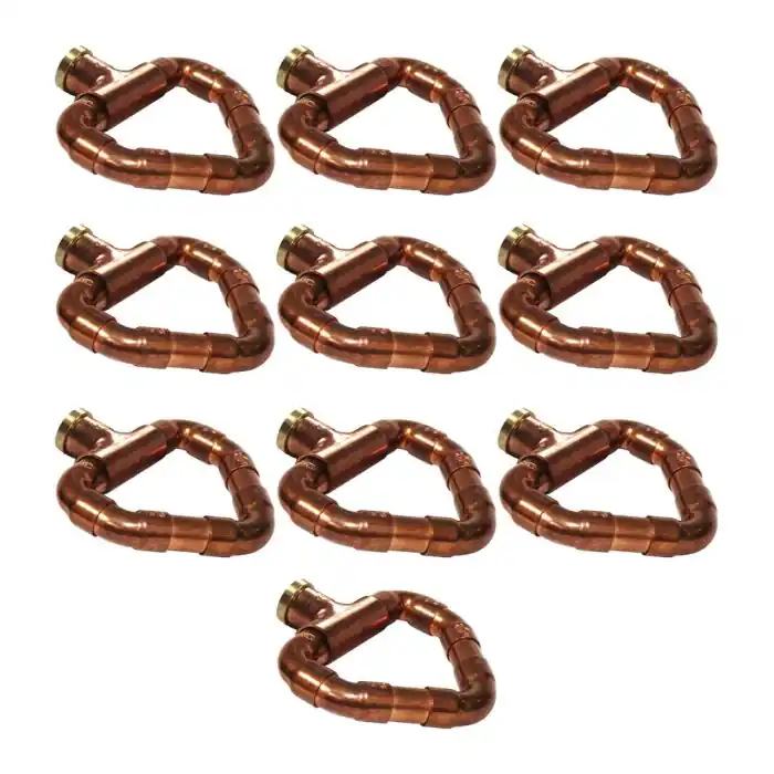 Produit De Marque Lot de 10 Boutons mobile cœur cuivre laiton - Ø12 - Arcanaute