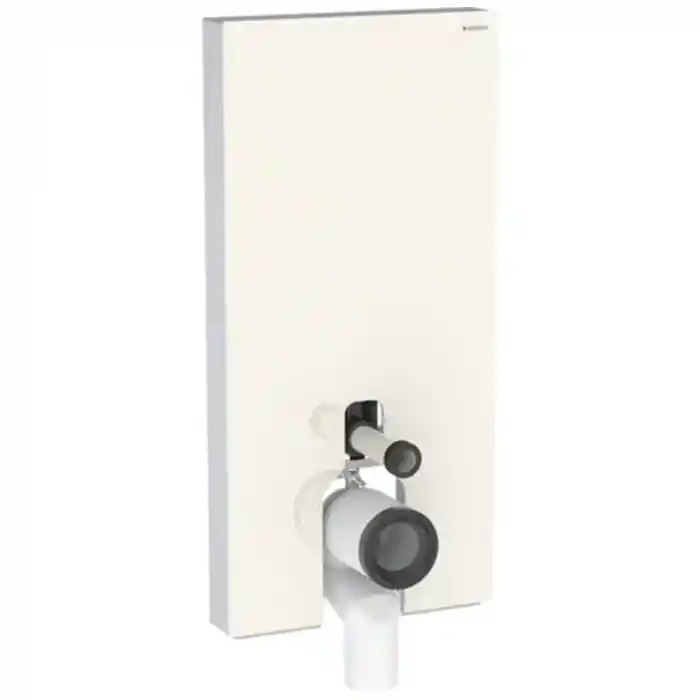 Meilleur Choix Panneau sanitaire Geberit MONOLITH pour WC au sol, 101 cm, habillage frontal en verre sable gris, latéral aluminium - Geberit
