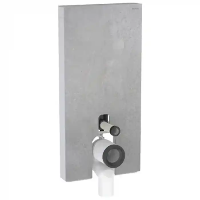 Réduction Panneau sanitaire Geberit MONOLITH pour WC au sol, 101 cm, habillage frontal en grès-céramique aspect béton, latéral aluminium - Geberit