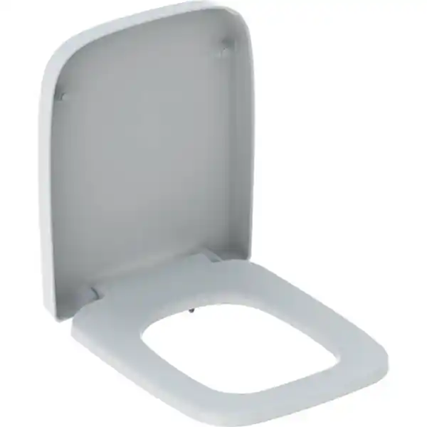 Remise Abattant WC Geberit RENOVA PLAN rectangulaire, descente assistée, déclipsable, fixation par le dessus - Geberit