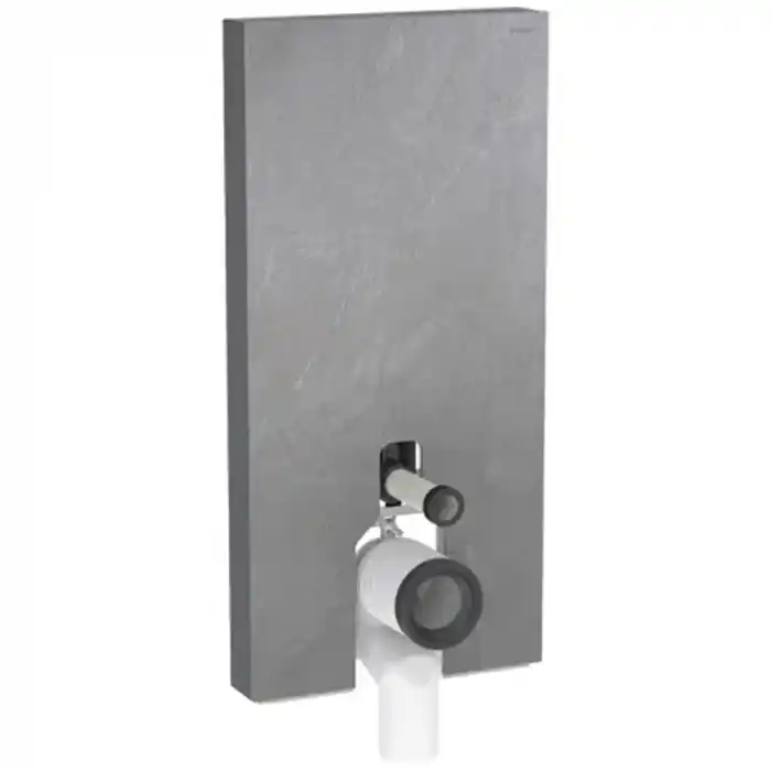 Haute Qualité Panneau sanitaire Geberit MONOLITH pour WC au sol, 114 cm, habillage frontal en grès-céramique aspect ardoise, latéral aluminium chromé noir - Geberit