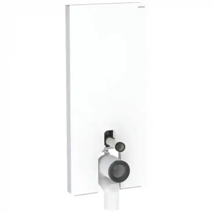 Super Prix Panneau sanitaire Geberit MONOLITH pour WC au sol, 114 cm, habillage frontal en verre blanc, latéral aluminium - Geberit