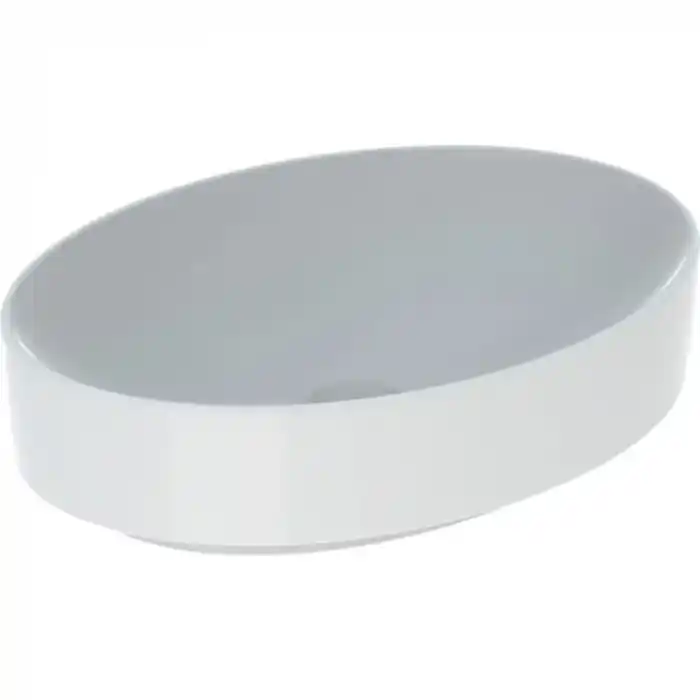 Nouveauté Vasque à poser Geberit VARIFORM ovale 55x40cm sans trou de robinetterie et sans trop-plein - Geberit