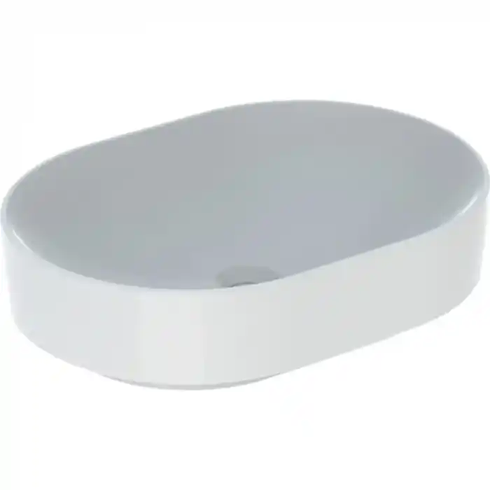 Vasque à poser Geberit VARIFORM oblongue 55x40cm sans trou de robinetterie et sans trop-plein - Geberit Authentique