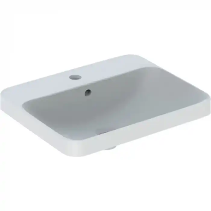 Vasque à encastrer Geberit VARIFORM rectangulaire 55x45cm avec plage de robinetterie - Geberit Vente Flash