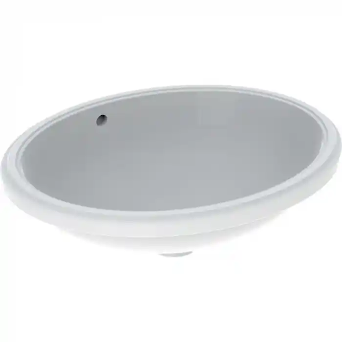 Expédition Rapide Vasque à encastrer par le dessous Geberit VARIFORM ovale 56x46cm sans trou de robinetterie - Geberit
