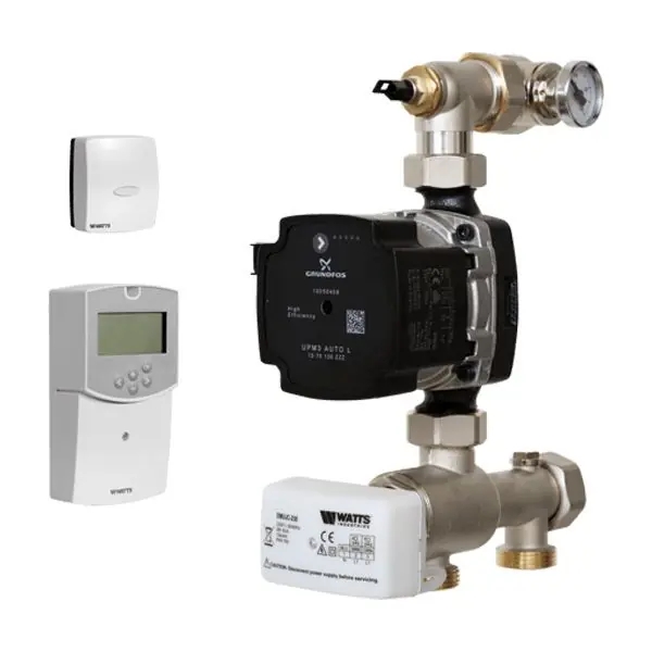 Bloc régulateur de chauffage compact et pré-monté ISOMIX-HC avec pompe Wilo Para SCU 15/6 et régulation Climatic Control CC-HC - Watts Prix Bas