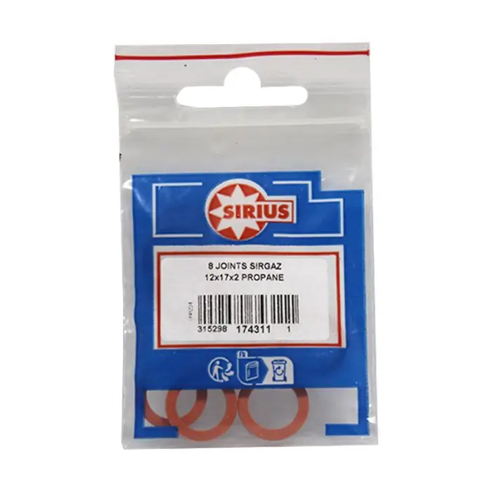 Affaire À Saisir Sachet de 8 joints caoutchouc EPDM pour détendeur de gaz raccord 20x150 (12x17x2mm) Watts