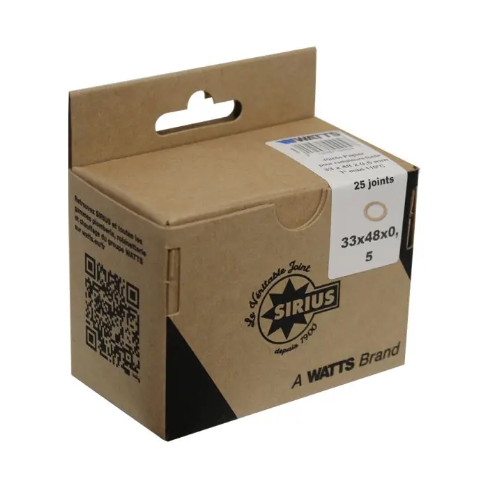 Boite de 25 joints papier pour radiateur fonte 33,0x48x0,5mm WATTS Soldes