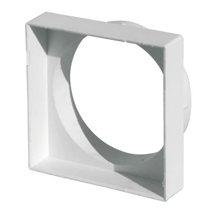 Offre Spéciale Adaptateur 101 x 101 mm pour grille d‘air sur tube Ø100 mm – First Plast