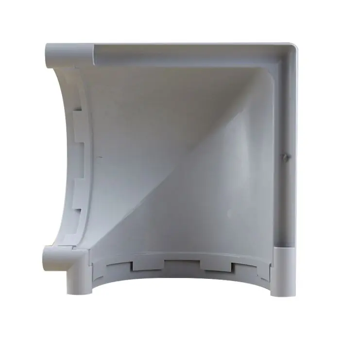 Angle universel 90° PVC 33 demi-ronde – gris – First Plast Prix Bas