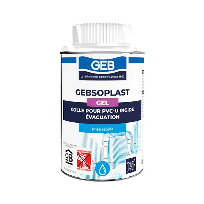 Dernière Chance Colle GEBSOPLAST GEL pour raccords PVC évacuation - 250ml