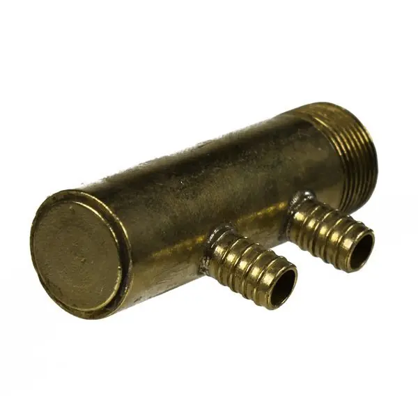 Achetez Aujourd&rsquo;hui Collecteur 3/4&Prime; (20/27) Mâle-Bouchonné 2 piquages à glissement pour tube PER diamètre 12 compris 2 bagues de 12