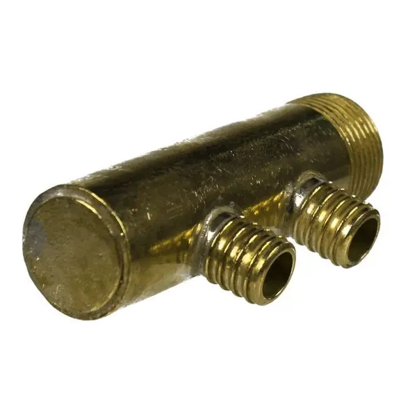 Remise Collecteur 3/4" (20/27) Mâle-Bouchonné 2 piquages à glissement pour tube PER diamètre 16 compris 2 bagues de 16
