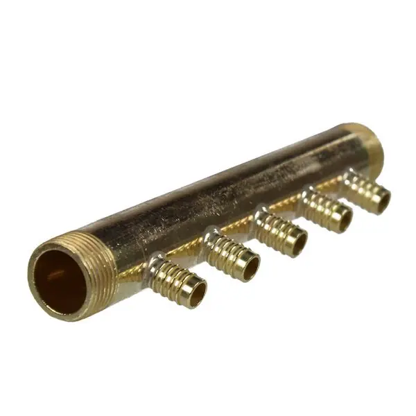 Collecteur 3/4" (20/27) Mâle-Mâle 5 piquages à Glissement pour tube PER diamètre 12 compris 5 bagues de 12 Expédié Aujourd'hui