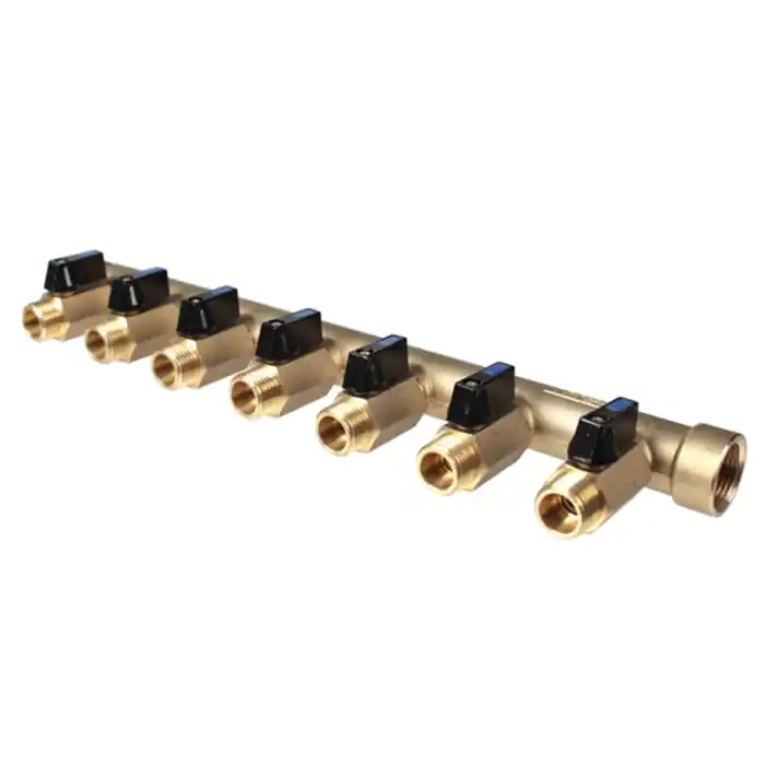 Meilleur Prix Collecteur M-F 3/4+mini-vannes assemblées 8 départs mâles 1/2"