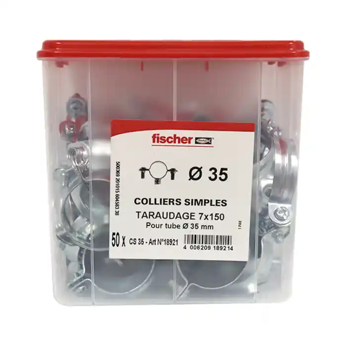 50 colliers simple 7x150 Ø35 - Fischer Prix Réduit