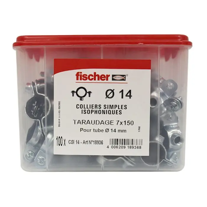100 colliers simple Isophonique 7×150 Ø14 – Fischer Authentique