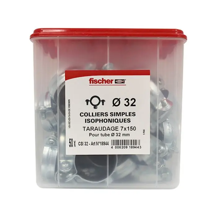 50 colliers simple isophonique 7x150 Ø32 - Fischer Commande En Gros