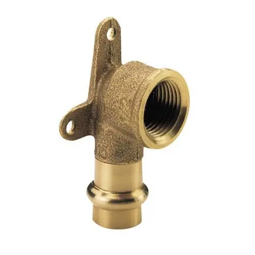 Prix Réduit Raccord laiton à sertir - Coude applique FF Ø12x1/2"(15/21)