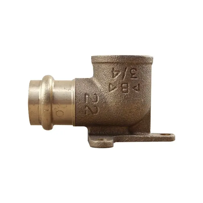 Réduction Raccord laiton à sertir - Coude applique FF Ø22x3/4"(20/27)