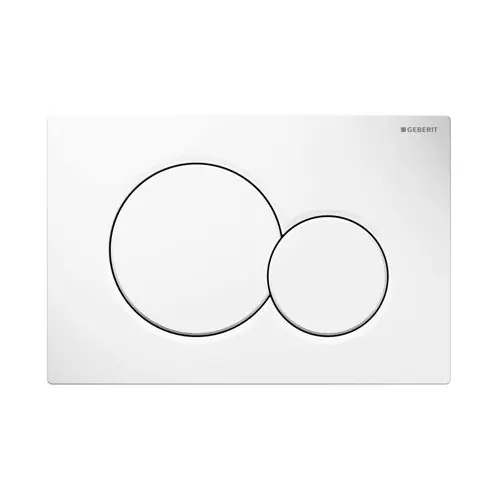 Satisfait Ou Remboursé Plaque de déclenchement blanche SIGMA01 - Pour réservoirs à encastrer Sigma - Double chasse - Geberit