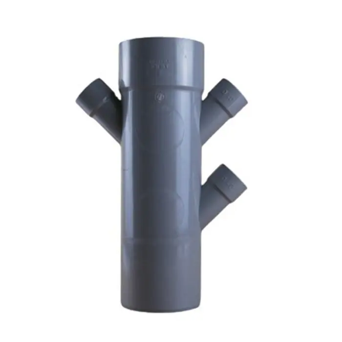 Offre Exclusive Culotte PVC réduite double parallèle Mâle Femelle 45° Ø100 x 40 x 40 x 40 FIRST-PLAST