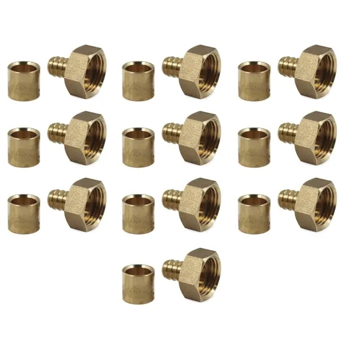 Soldes Lot 10 Raccords PER à glissement Ø12 - Femelle écrou libre 1/2" (15/21) - IBP Bänninger