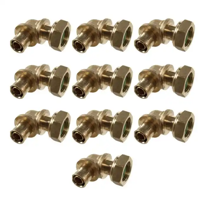 Offre Limitée Lot de 10 Coudes PER à glissement Ø16 - Femelle écrou libre 3/4" (20/27) - IBP Bänninger