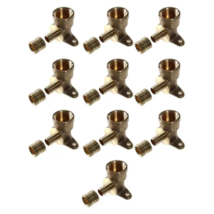 Bon Marché Lot de 10 Coudes applique PER à glissement Ø16 - Femelle fixe 1/2" (15/21) - IBP Bänninger