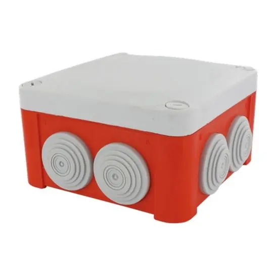 Satisfait Ou Remboursé Boite dérivation étanche rouge OPTIBOX tétines IP55 100 x 100 x 52 mm - BLM