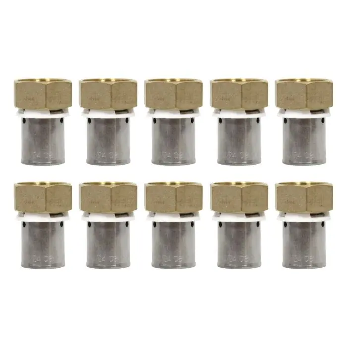 Expédition Rapide Lot de 10 raccords à sertir Ø16x1,5 - Femelle écrou Libre 1/2" (15/21) - IBP Bänninger