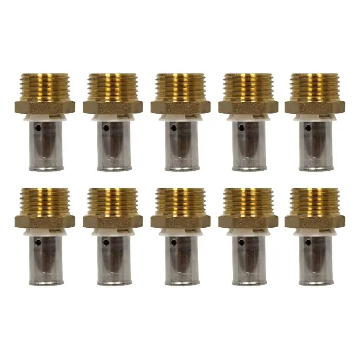 Lot de 10 raccords PER à sertir Ø12x1,1 - Mâle 1/2" (15/21) - IBP Bänninger Marque