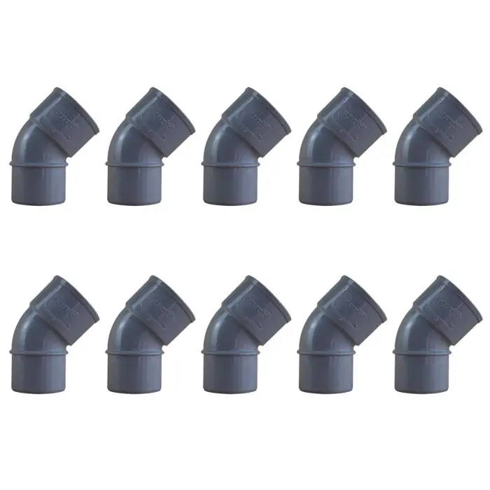 Commande En Gros 10 coudes PVC 45° Mâle/Femelle Ø40 - First Plast
