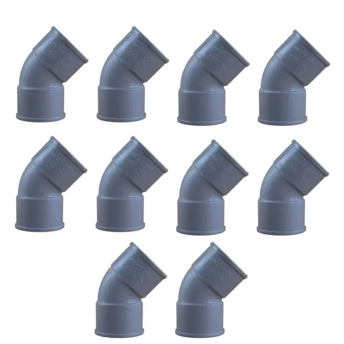 10 coudes PVC 45° Femelle/Femelle Ø32 – First Plast Expédition Rapide