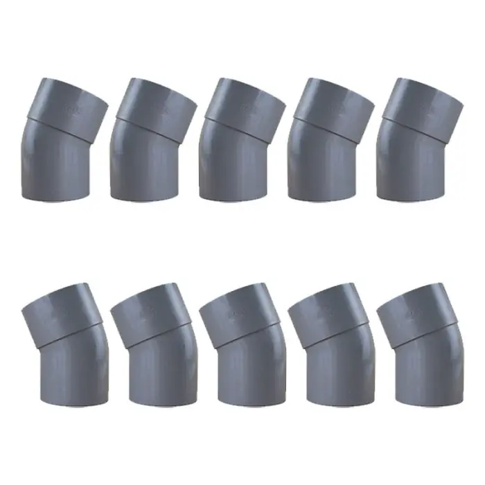 Nouvelle Collection 10 coudes PVC 22°30 Mâle Femelle Ø100 - First Plast