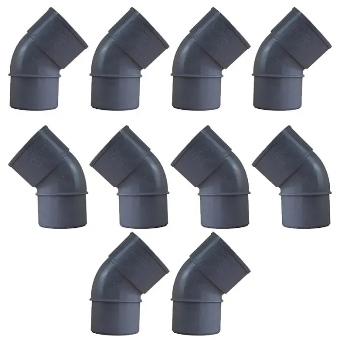 Usine Directe 10 coudes PVC 45° Mâle/Femelle Ø50 - First Plast