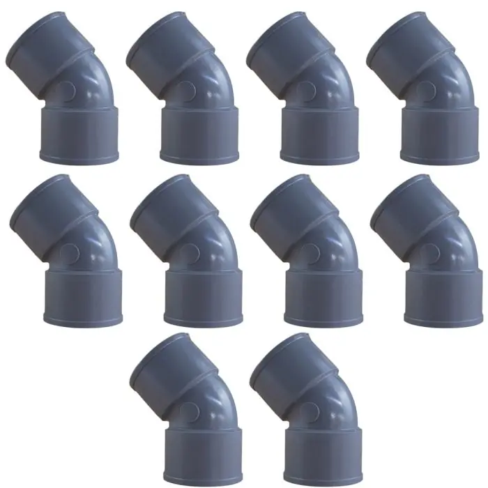 10 coudes PVC 45° Femelle/Femelle Ø40 – First Plast Achat Immédiat