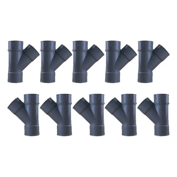 Retour Gratuit 10 culottes PVC 45° Femelle Femelle Ø40 - First Plast