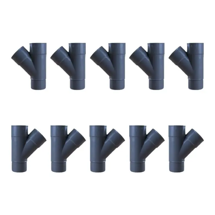 10 culottes PVC 45° Mâle Femelle Ø50 – First Plast Meilleur Choix