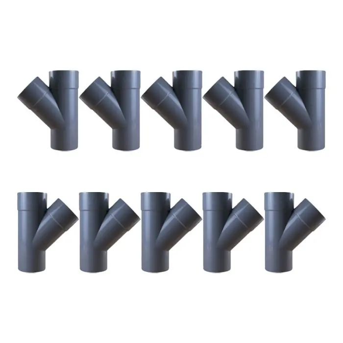 10 culottes PVC 45° Mâle Femelle Ø100 – First Plast Top Vente