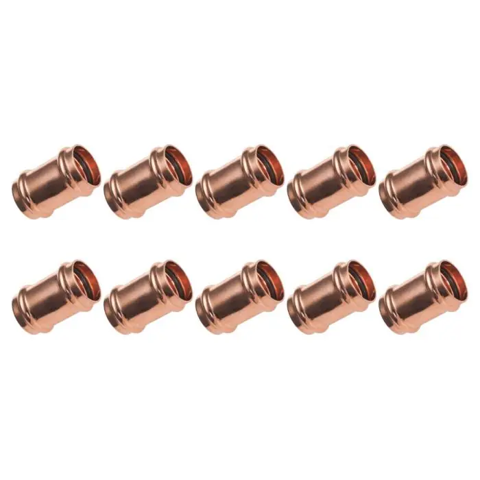 Nouveauté Lot de raccord cuivre à sertir - 10 Manchons Femelle Ø12